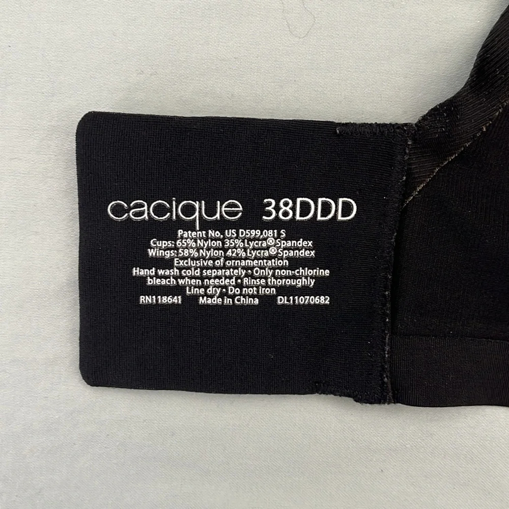 Cacique “All You” Unlined Sheer Underwire Bra Size 38DDD - Picture 3 of 3